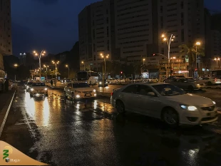بارش باران در مکه مکرمه  5