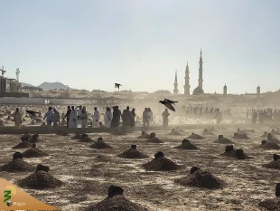 حضور پرشور حجاج در قبرستان بقیع  10
