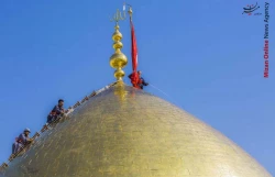 غبارروبی گنبد حرم مطهر امام حسین(ع) در آستانه محرم + تصاویر
 4