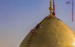 غبارروبی گنبد حرم مطهر امام حسین(ع) در آستانه محرم + تصاویر
 6
