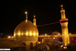 حضور هزاران زائر در مراسم تعویض پرچم گنبد امام حسین علیه السلام 2