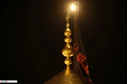 حضور هزاران زائر در مراسم تعویض پرچم گنبد امام حسین علیه السلام 3