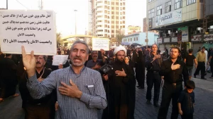 مراسم عزاداری موکب امام رضا در کاظمین برگزار شد