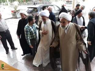 بازدید آیت الله حاج شیخ محسن قمی و هیئت همراه از دفتر نمایندگی بعثه رهبری در کاظمین 4