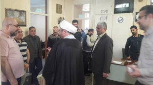 بازدید مسئول دفتر نمایندگی بعثه مقام معظم رهبری استان اردبیل از دفتر موقت کنسولگری عراق در استان 3