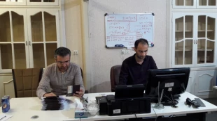 بازدید مسئول دفتر نمایندگی بعثه مقام معظم رهبری استان اردبیل از دفتر موقت کنسولگری عراق در استان 5