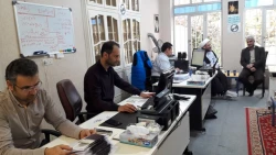 بازدید مسئول دفتر نمایندگی بعثه مقام معظم رهبری استان اردبیل از دفتر موقت کنسولگری عراق در استان 8
