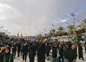 آسمان کربلا بارانی شد