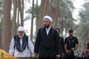 تصاویر: پیاده روی زائران اربعین از کنار رود فرات 8