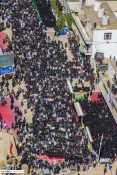 تصاویر هوایی از نماز جماعت در مسیر پیاده روی اربعین 4