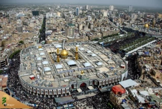 تصاویر هوایی از حال و هوای کربلا در ایام اربعین امام حسین(ع) 