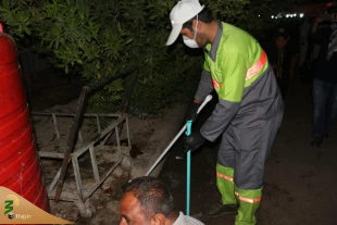 نیروهای خدماتی شهرداری درکربلا 7