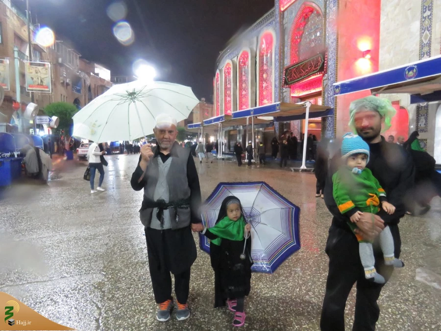 گزارش تصویری : بارش باران  در کربلای معلی  7