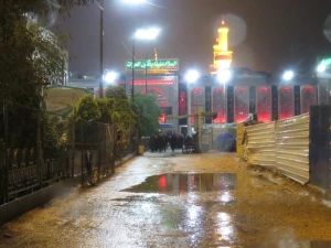بارش باران در کربلای معلی
