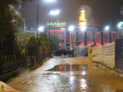 گزارش تصویری : بارش باران در کربلای معلی 2