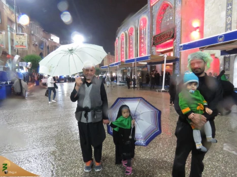 گزارش تصویری : بارش باران در کربلای معلی 7