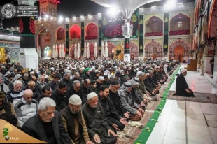 جلوه ای زیبا از نماز جماعت در حرم حضرت امیرالمومنین (علیه السلام)+ تصاویر  13