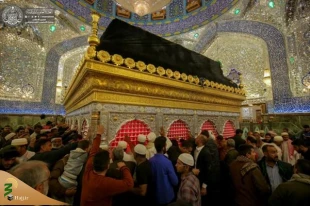 عزاداری زائران حرم امیرالمومنین(ع) در شهادت امام حسن عسکری(ع)+تصاویر 13