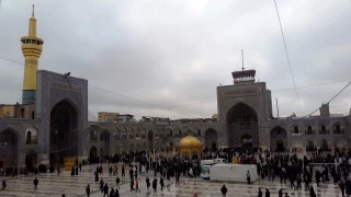 بارش نزولات آسمانی در حرم رضوی – فیلم