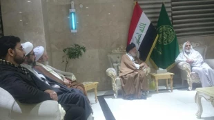 دیدار مسئول بعثه مقام معظم رهبری در نجف اشرف با حجت الاسلام ناطق نوری 3