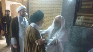 دیدار مسئول بعثه مقام معظم رهبری در نجف اشرف با حجت الاسلام ناطق نوری 5