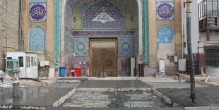 باب القبله حرم امامین عسکریین (ع) سنگ فرش می‌شود 2