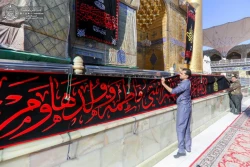 حرم حضرت امیرالمؤمنین(ع) خود را برای فاطمیه اول آماده می کند 9