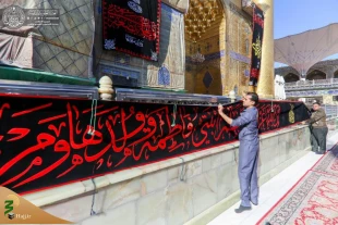 حرم حضرت امیرالمؤمنین(ع) خود را برای فاطمیه اول آماده می کند 9