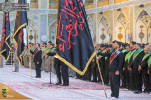 مراسم عزاداری فاطمیه اول در حرم امیرالمؤمنین (ع) برگزار شد+تصاویر  2
