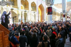 مراسم عزاداری فاطمیه اول در حرم امیرالمؤمنین (ع) برگزار شد+تصاویر  10
