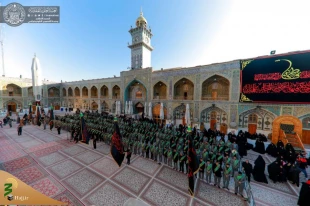 مراسم عزاداری فاطمیه اول در حرم امیرالمؤمنین (ع) برگزار شد+تصاویر  13