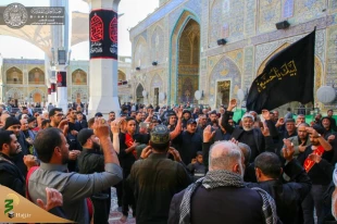 مراسم عزاداری فاطمیه اول در حرم امیرالمؤمنین (ع) برگزار شد+تصاویر  15