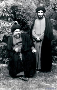 تصویری از آیت‌الله هاشمی شاهرودی با شهید صدر