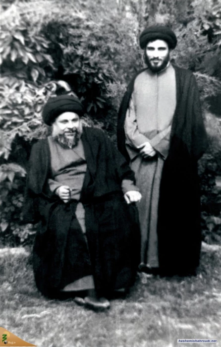 تصویری از آیت‌الله هاشمی شاهرودی با شهید صدر