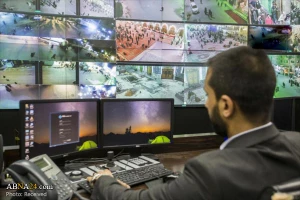 کنترل امنیت حرم مطهر حضرت عباس(ع) با دوربین های مداربسته
