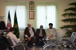 دیدارمسئول دفتر بعثه مقام معظم رهبری با مسئول آستان قدس رضوی اصفهان 3