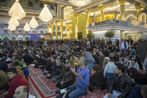 حال و هوای مراسم دعای کمیل در حرم حضرت اباالفضل العباس(ع)