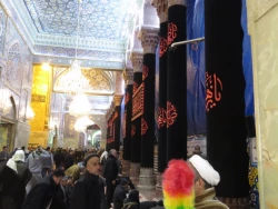 حرم سیدالشهداء علیه السلام در سوگ مادر سادات سیاه پوش شد/تصاویر