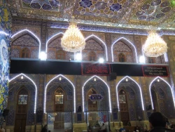 حرم سیدالشهداء علیه السلام در سوگ مادر سادات سیاه پوش شد/تصاویر