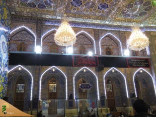 حرم سیدالشهداء علیه السلام در سوگ مادر سادات سیاه پوش شد/تصاویر