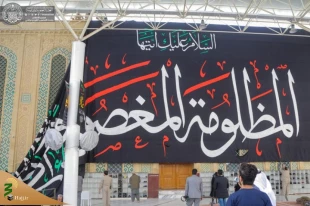 حرم امیرالمؤمنین(ع) در عزای شهادت حضرت زهرا(س) سیاهپوش شد 3