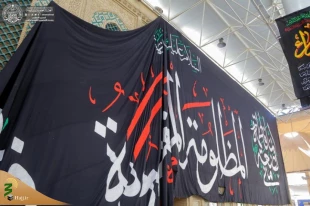 حرم امیرالمؤمنین(ع) در عزای شهادت حضرت زهرا(س) سیاهپوش شد 4