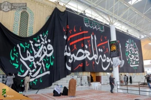حرم امیرالمؤمنین(ع) در عزای شهادت حضرت زهرا(س) سیاهپوش شد 5