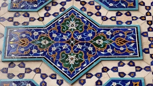 نقوش اسلیمی ، گره و خط در ایوان مقصوره مسجد گوهرشاد – تصاویر   6