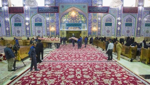 فرش ایرانی در صحن‌های حرم امام حسین(ع) 