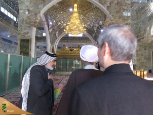 دیدار نماینده بعثه مقام معظم رهبری با تولیت جدید مرقدحر بن ریاحی در عراق 2