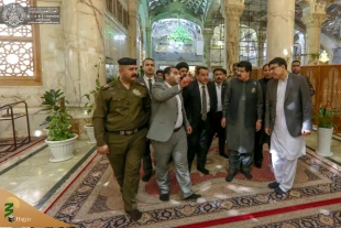 هیئتی از مجلس سنای پاکستان به زیارت حرم امیرالمؤمنین(ع) مشرف شد+ تصاویر  3