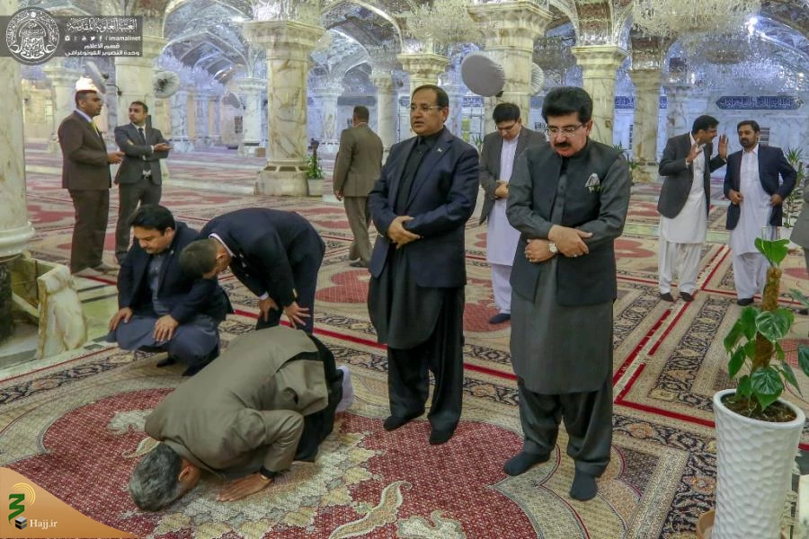 هیئتی از مجلس سنای پاکستان به زیارت حرم امیرالمؤمنین(ع) مشرف شد+ تصاویر  6