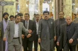 هیئتی از مجلس سنای پاکستان به زیارت حرم امیرالمؤمنین(ع) مشرف شد+ تصاویر  2