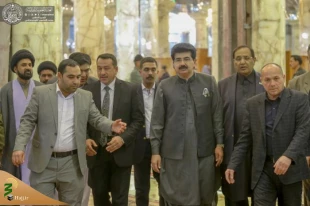 هیئتی از مجلس سنای پاکستان به زیارت حرم امیرالمؤمنین(ع) مشرف شد+ تصاویر  2